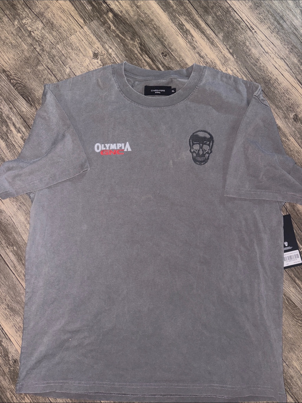 Gymreapers Nwt Olympia "World Takeover" Graphic Tee - Gray Xl Mens — image 4 of 5